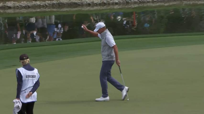 Steve Stricker makes birdie putt at Galleri Classic