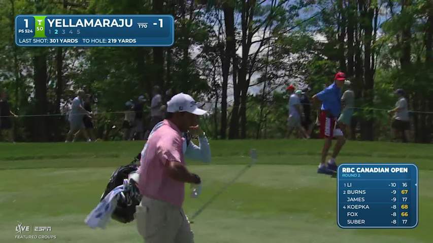 Sudarshan Yellamaraju makes birdie on No. 1 at RBC Canadian