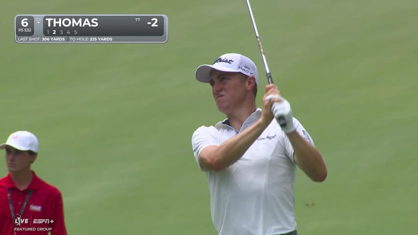 Justin Thomas makes birdie on No. 6 at TOUR Championship