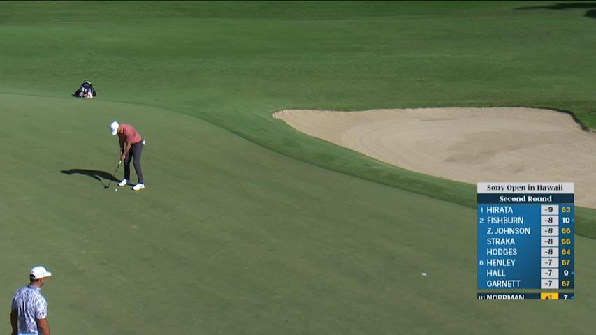 Vincent Norrman sends in 25-foot birdie putt at Sony Open