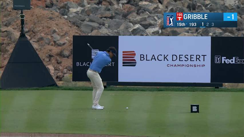 Cody Gribble's tight tee shot leads to birdie at Black Desert