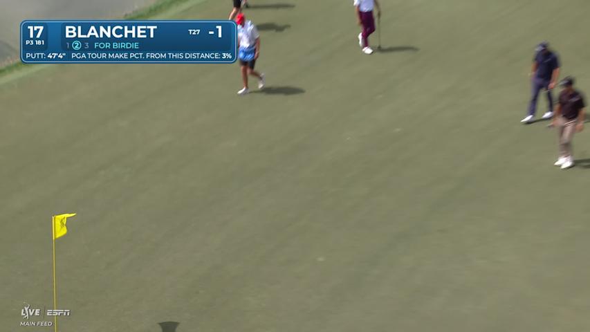 Chandler Blanchet sinks 47-foot birdie putt on No. 17 at Cognizant Classic