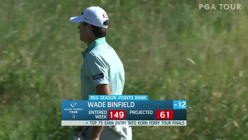 Wade Binfield makes birdie on No. 12 at Pinnacle Bank