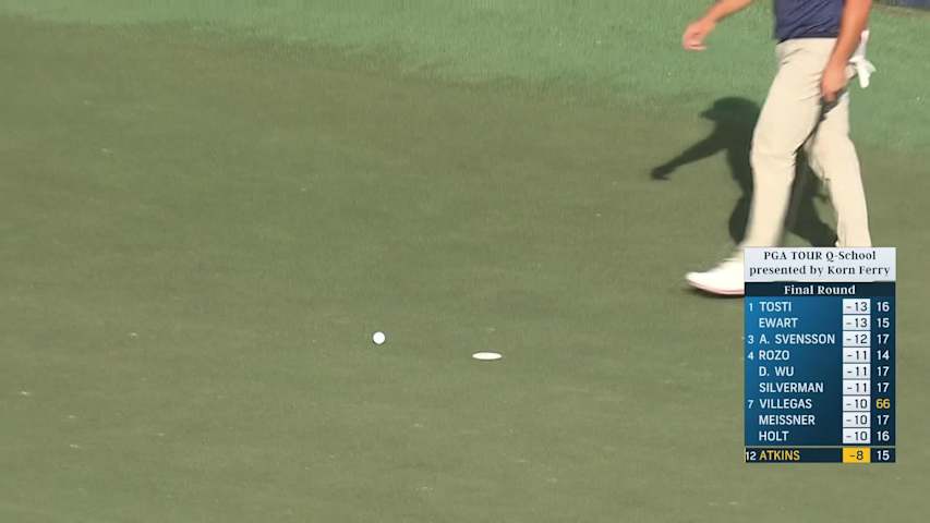 Matt Atkins makes birdie on No. 16 at PGA TOUR Q-School