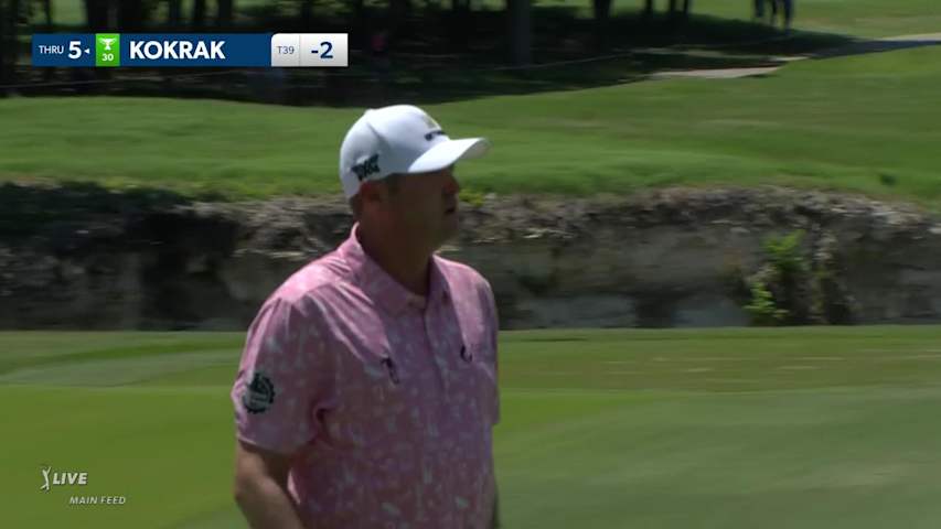 Jason Kokrak rolls in 13-footer for birdie at AT&T Byron Nelson