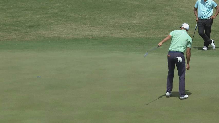 Sam Saunders birdies No. 13 at Puerto Rico