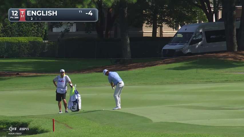 Harris English's 140-yard approach sets up birdie on No. 12 at FedEx St. Jude