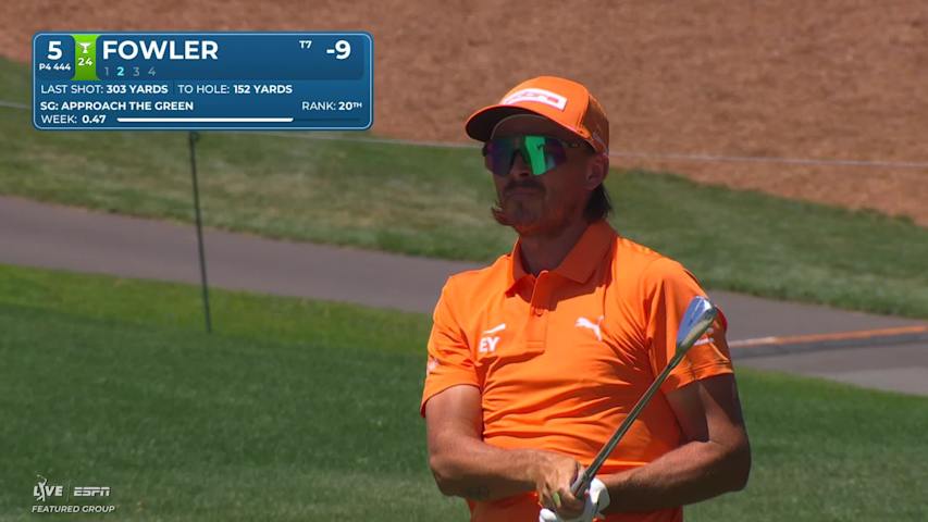 Rickie Fowler's 155-yard approach sets up birdie on No. 5 at Truist Championship