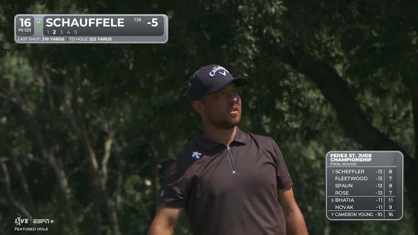 Xander Schauffele makes birdie on No. 16 at FedEx St. Jude