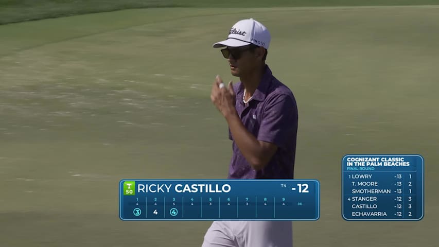 Ricky Castillo sinks 3-foot birdie putt on No. 3 at Cognizant Classic