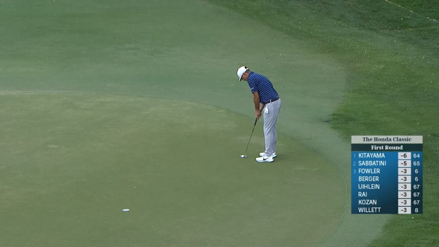 Chase Koepka's 12-foot birdie putt on No. 12 at Honda