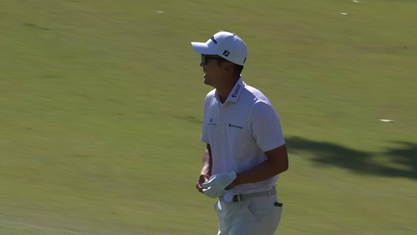 Michael Kim makes birdie on No. 14 at Baycurrent