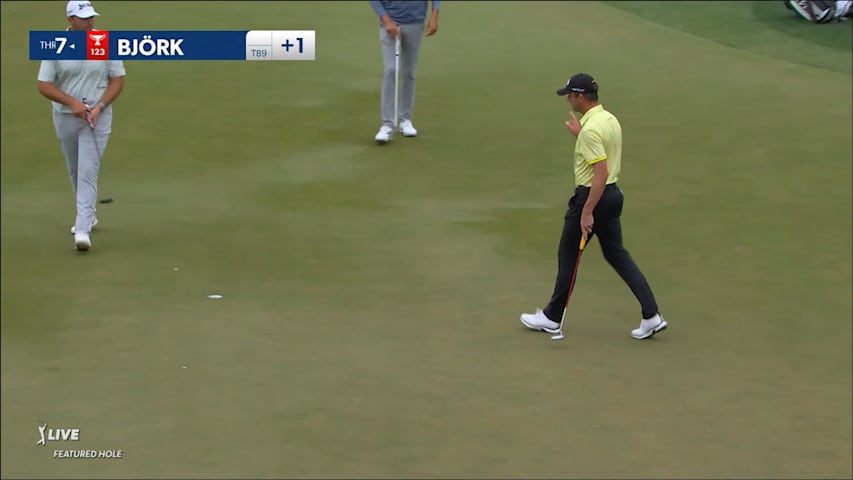 Alexander Björk curls in putt for birdie at Valspar