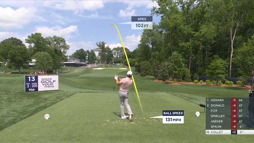 PGA pro Tyler Collet almost aces par-3 13th at PGA Championship
