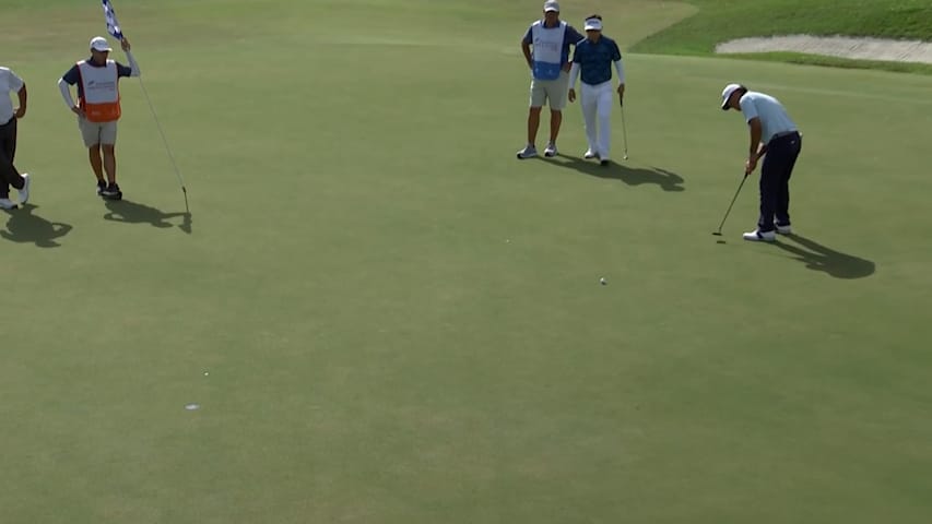Ken Tanigawa jars long birdie putt at FURYK & FRIENDS