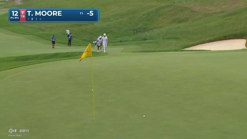 Taylor Moore gets up-and-down from 71 yards for birdie on No. 12 at RBC Canadian
