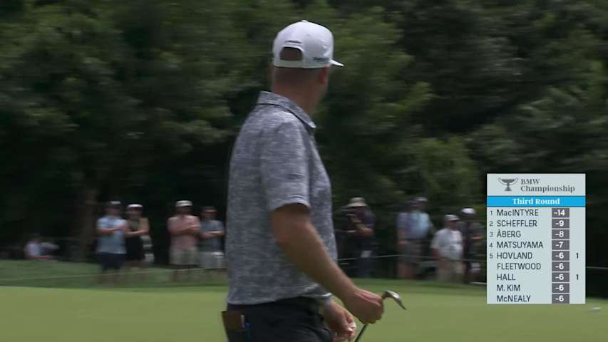Taylor Pendrith makes birdie on No. 4 at BMW Championship