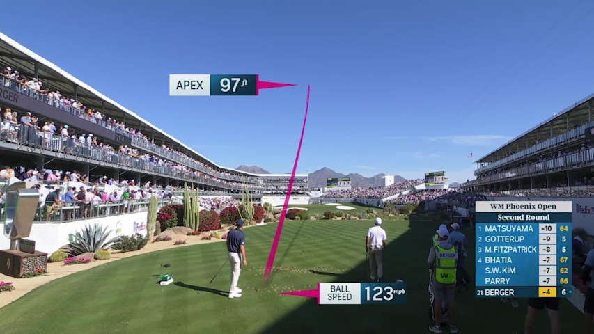 Daniel Berger hits 169-yard tee shot to 5 feet, makes birdie on No. 16 at WM Phoenix Open