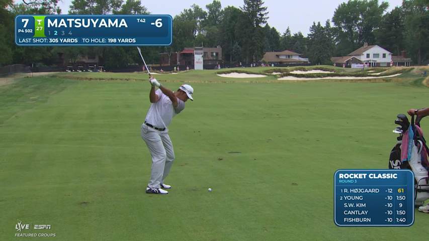 Hideki Matsuyama drains 22-foot birdie putt on No. 7 at Rocket Classic