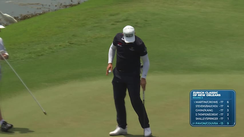 Pavon/Couvra makes birdie on No. 18 at Zurich Classic