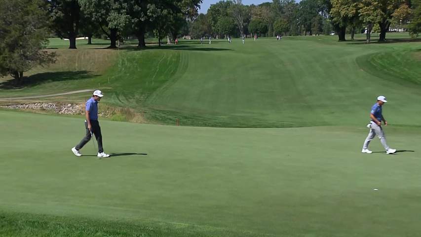 Trent Phillips makes birdie putt on No. 12 at Nationwide Children's