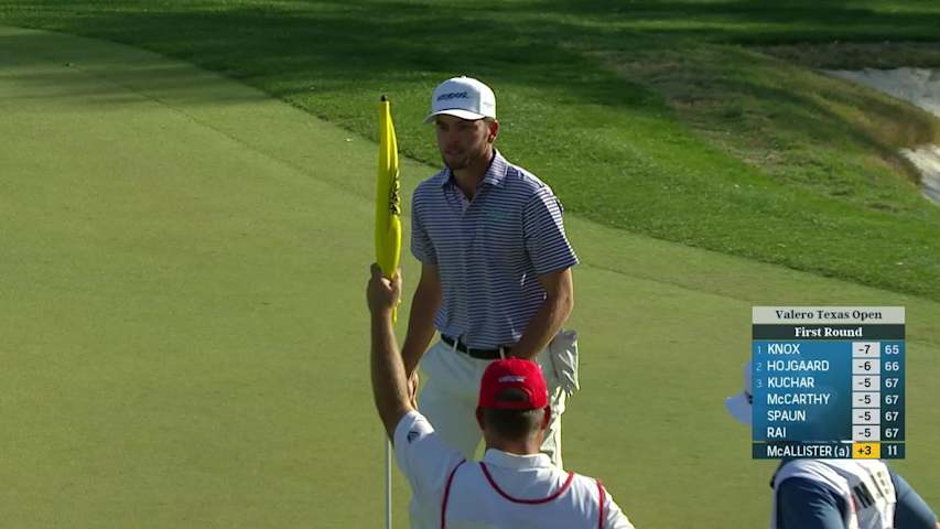 Logan McAllister makes birdie on No. 12 at Valero