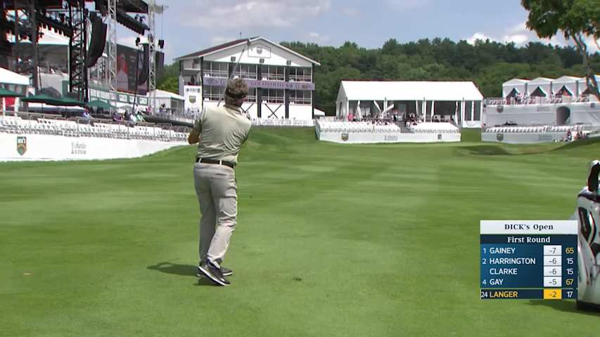Bernhard Langer makes birdie on No. 18 at DICK'S Open