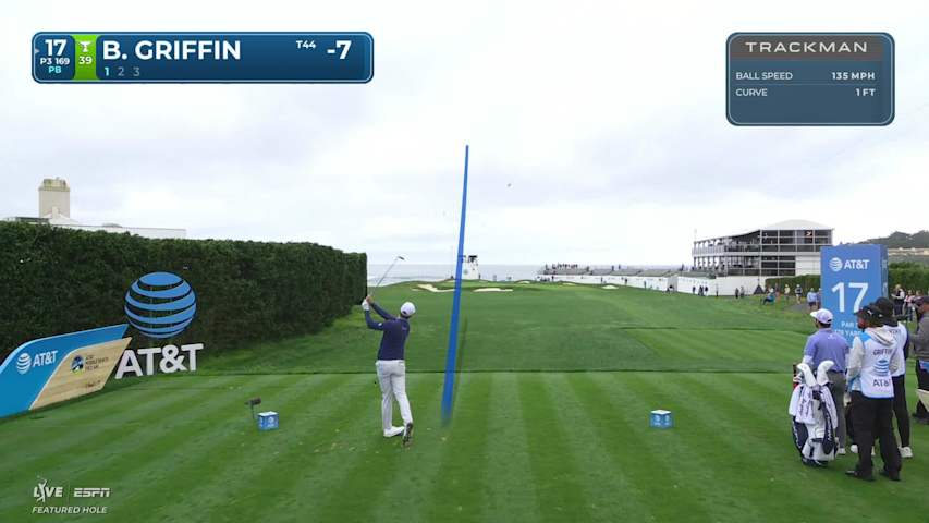 Ben Griffin hits 171-yard tee shot to 7 feet, sets up birdie on No. 17 at Pebble Beach