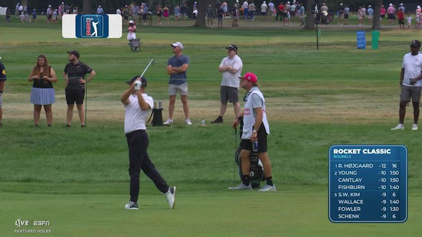 Chandler Blanchet gets up-and-down from 205 yards for birdie on No. 17 at Rocket Classic