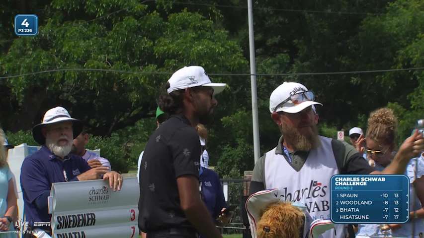 Akshay Bhatia hits tee shot to 5 feet, sets up birdie on No. 4 at Charles Schwab