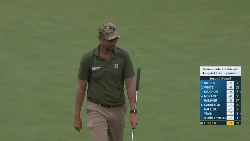 Zack Fischer makes birdie on No. 18 at Nationwide Children's