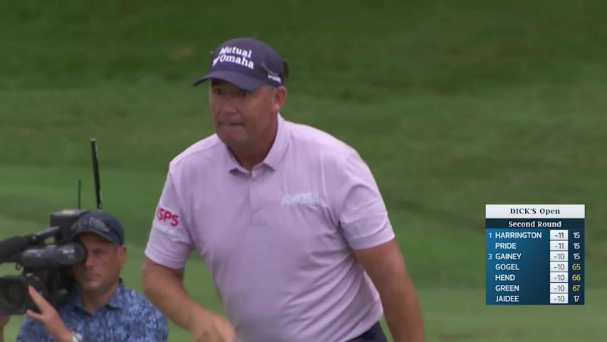 Padraig Harrington makes birdie on No. 16 at DICK'S Open