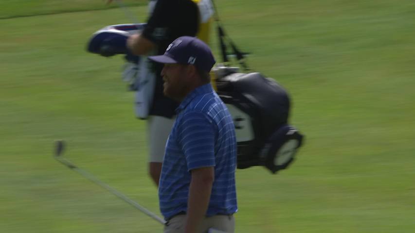 Zac Blair's 52-yard approach sets up birdie on No. 14 at John Deere