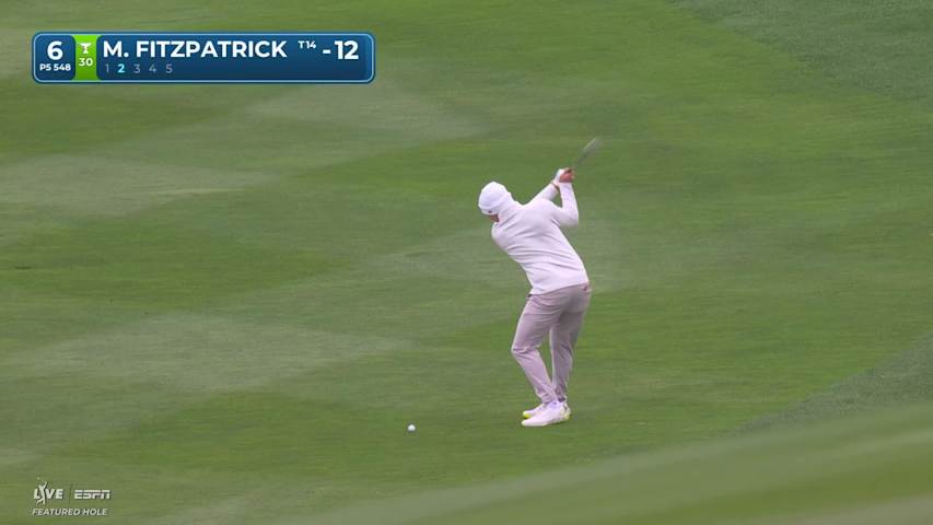 Matt Fitzpatrick's 256-yard approach sets up 11-foot eagle putt on No. 6 at AT&T Pebble Beach