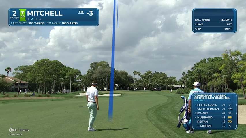 Keith Mitchell hits 168-yard approach to 11 feet, sets up birdie on No. 2 at Cognizant Classic