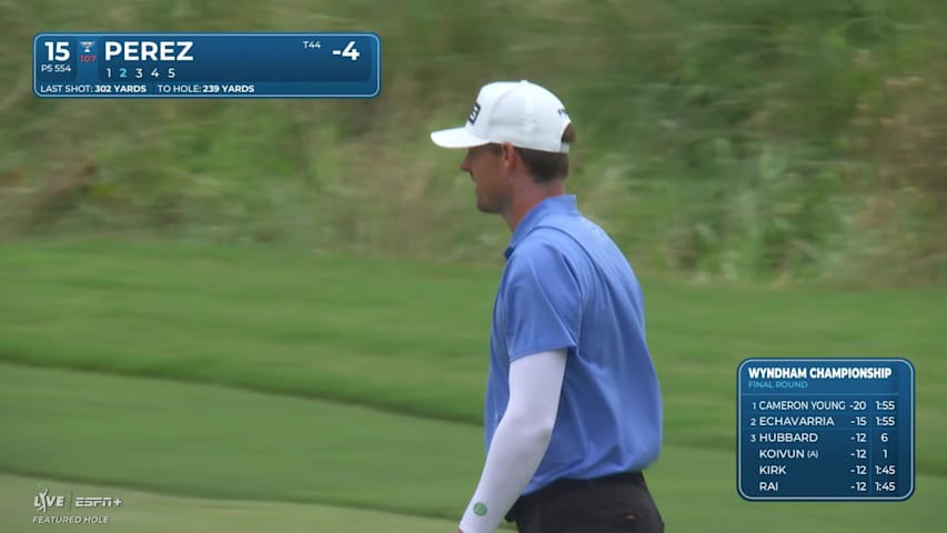 Victor Perez makes birdie on No. 15 at Wyndham