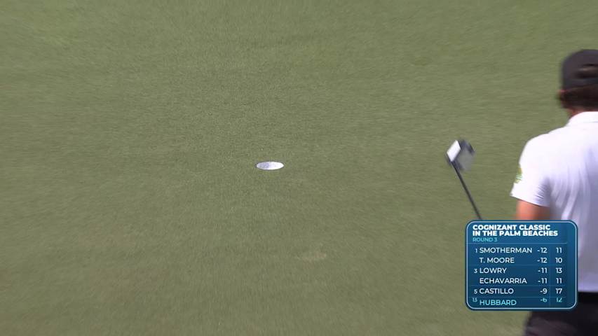 Mark Hubbard sinks 24-foot birdie putt on No. 12 at Cognizant Classic