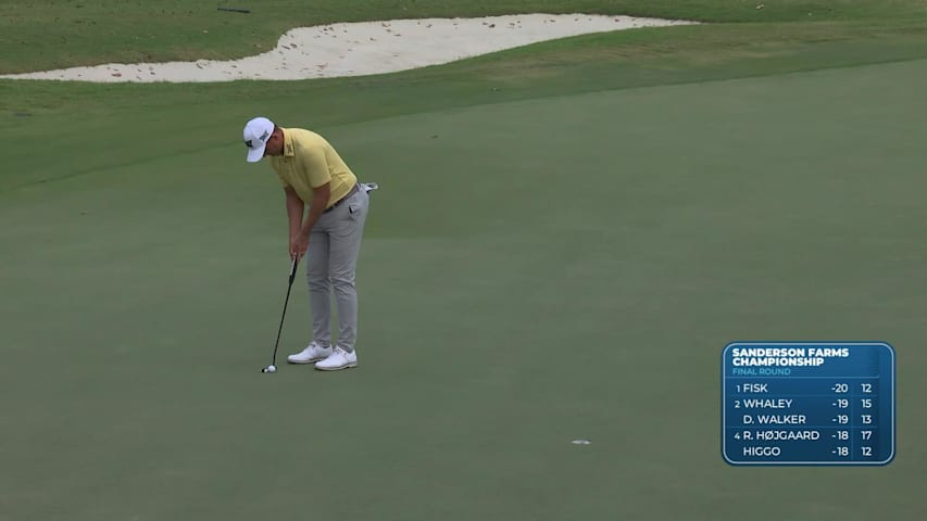 Christiaan Bezuidenhout sinks 9-foot birdie putt on No. 17 at Sanderson Farms