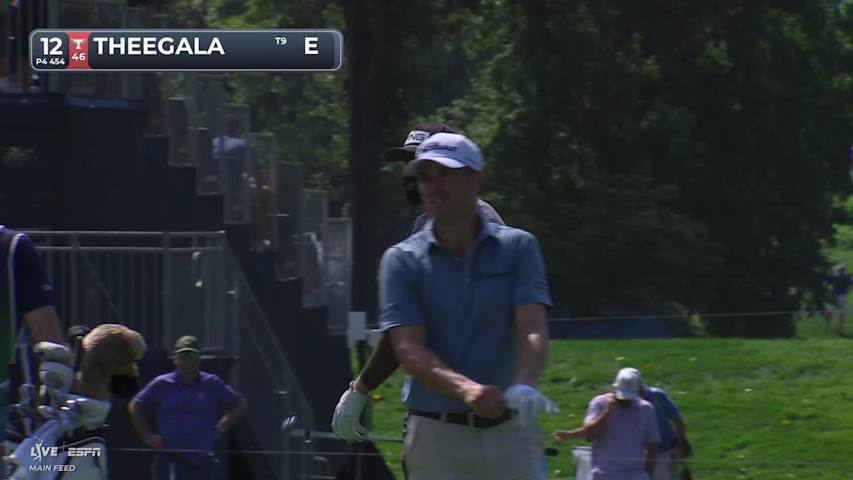 Sahith Theegala sinks 20-foot birdie putt on No. 12 at BMW Championship