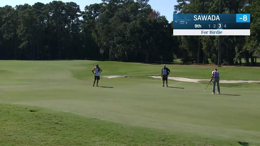 Jared Sawada jars long birdie putt at Korn Ferry Tour Qualifying