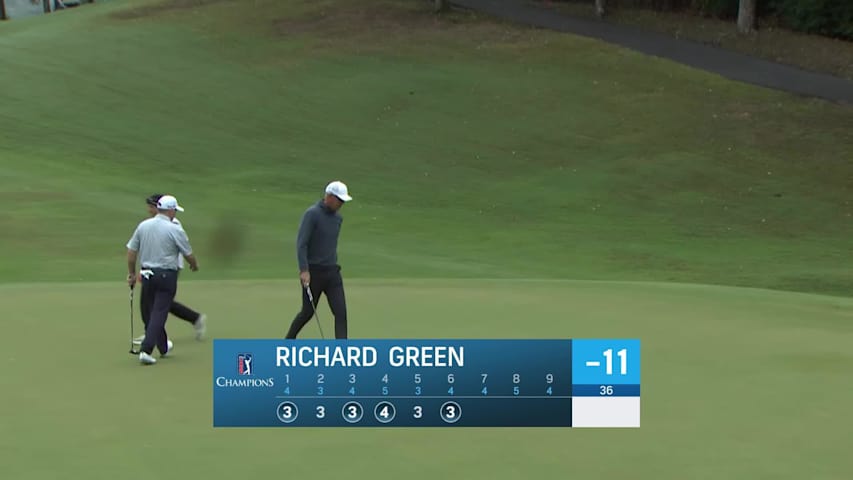 Richard Green makes birdie putt on No. 6 at Simmons Bank Championship