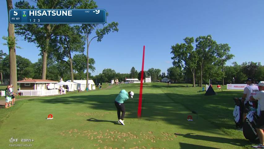Ryo Hisatsune makes birdie on No. 5 at Rocket Classic