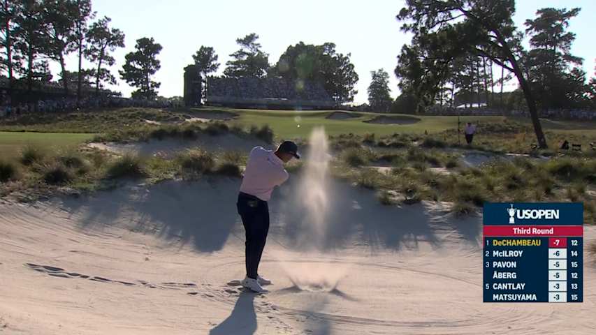Bryson DeChambeau's amazing approach from the bunker at the U.S. Open