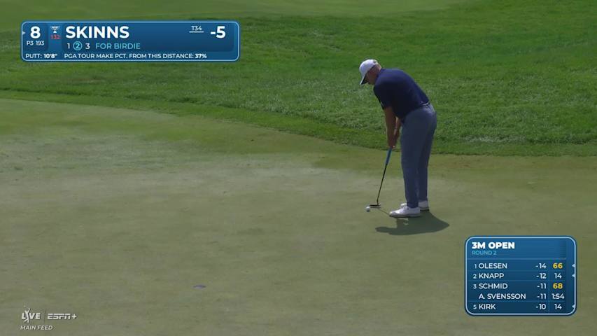 David Skinns makes birdie on No. 8 at 3M Open