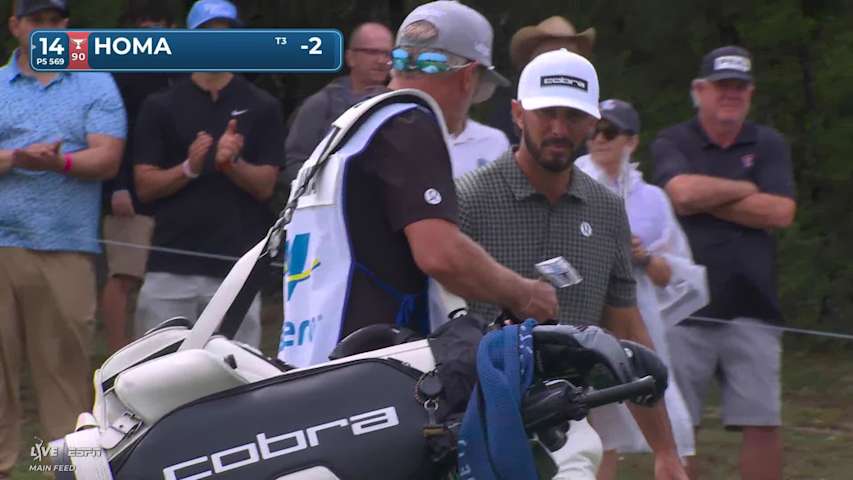 Max Homa gets up-and-down from 74 feet for birdie on No. 14 at Valero