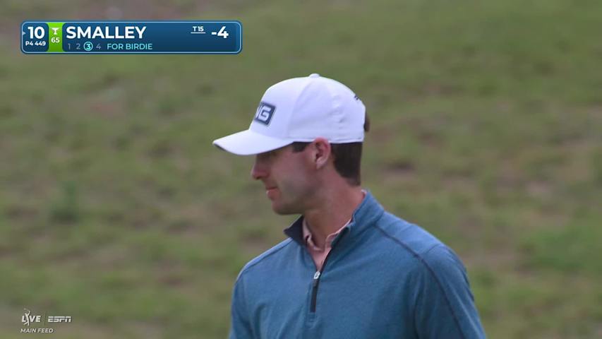 Alex Smalley holes 170-yard approach for birdie on No. 10 at Valero