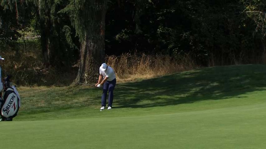 Sepp Straka finds the pin for birdie at WinCo Foods