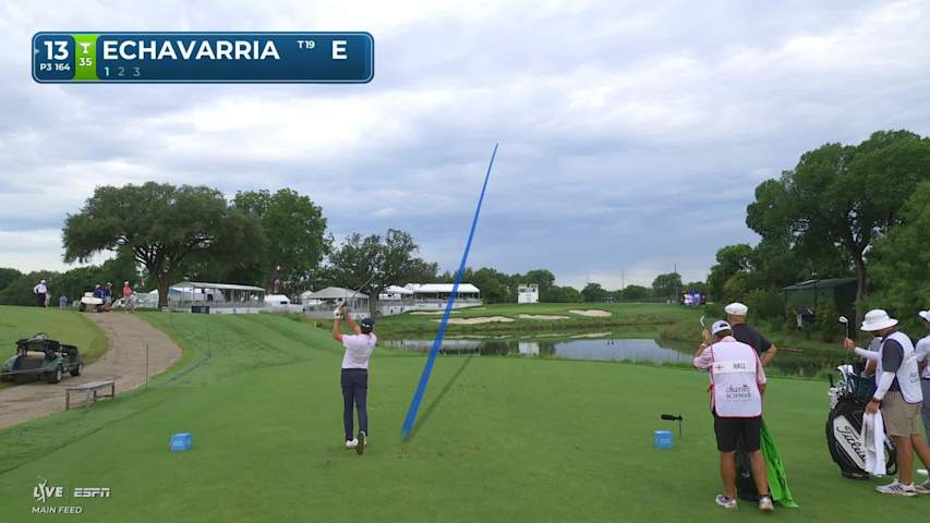 Nico Echavarria nearly aces No. 13, sets up birdie at Charles Schwab