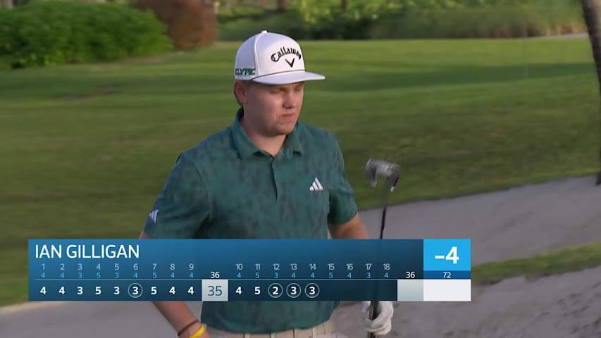 Ian Gilligan makes birdie putt on No. 14 at Bahamas Classic Atlantis