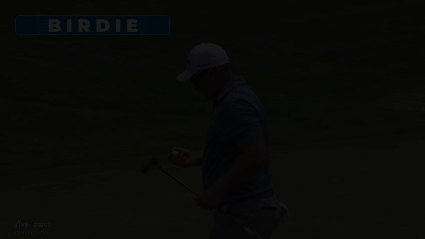 Ryan Fox sinks 21-foot birdie putt on No. 4 at the Memorial